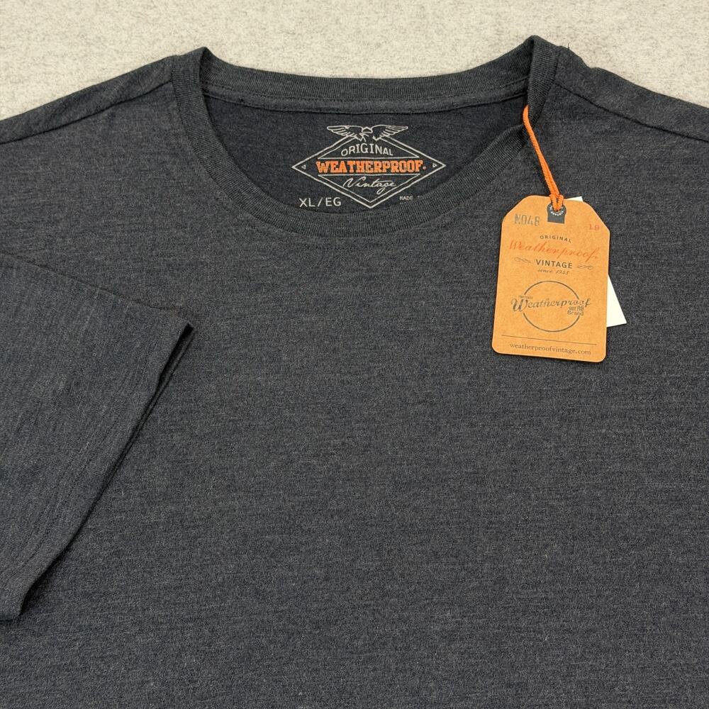 Weatherproof Vintage Crew Neck T-Shirt Mens XL Heather Navy Short Sleeve Tee NWT